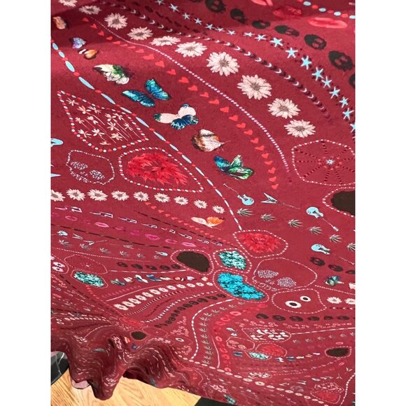 Zadig & Voltaire Risty Psyche Floral Butterfly Guitar Print Maxi Dress Size XS - Picture 5 of 7